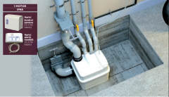 SANİCUBİC 1 WP - 32 Lt / 6 WC + 4 Ünite Foseptik Atık Su Transfer Ünitesi / TEK POMPALI BIÇAKLI MONOFAZE