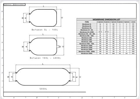 SE.FA 200-300LT EPDM Genleşme Tankı Membran