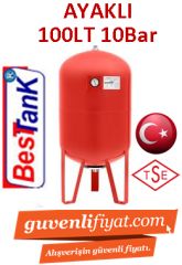 BEST 100LT 10Bar Manometreli Ayaklı Tip Genleşme Tankı