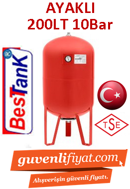 BEST 200LT 10Bar Manometreli Ayaklı Tip Genleşme Tankı