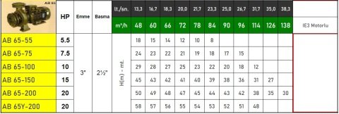 Vortex S 50-55  5.5 Hp 380V  Yatay Monoblok Santrifüj Pompa