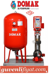 DOMAK 1216-3 TB 3.HP 380V 150 LT TANKLI DİK MİLLİ ÇOK KADEMELİ SESSİZ PAKET HİDROFOR