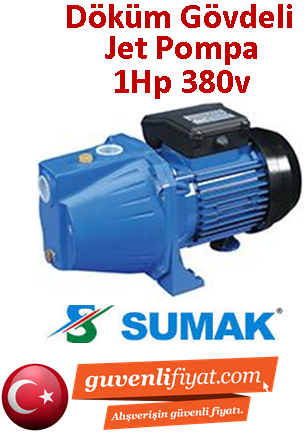 SUMAK SMJKT100 1Hp 380v Döküm Gövdeli Jet Pompa