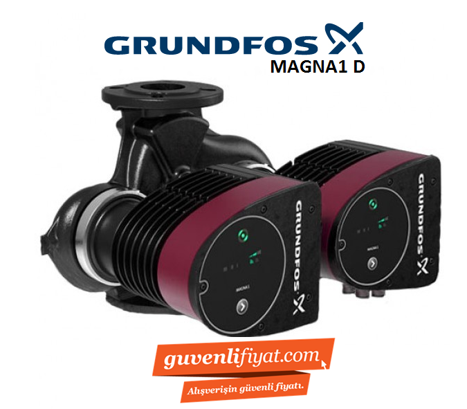 GRUNDFOS MAGNA1 D 65-100 F 340mm DN65 PN10 İKİZ TİP FREKANS KONVERTÖRLÜ SİRKÜLASYON POMPASI (FLANŞLI)-99221379