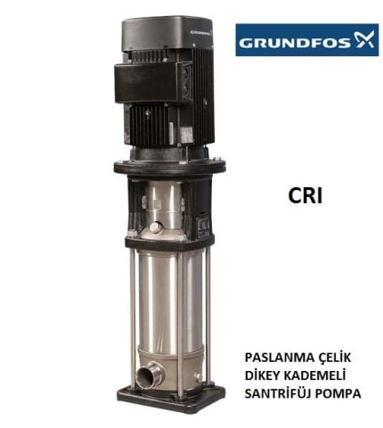 GRUNDFOS  CRI 1s-19  0.55kW 380V DİKEY KADEMELİ PASLANMAZ ÇELİK İNLİNE SANTRİFÜJ POMPA / HQQV SALMASTRA  / PJE(P) - 96527674