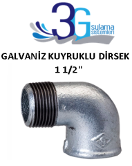 1 1/2 GALVANİZ KUYRUKLU DİRSEK