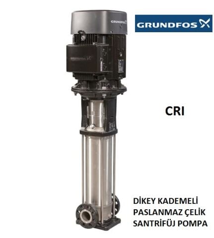 GRUNDFOS  CRI 1s-11  0.37kW 380V DİKEY KADEMELİ PASLANMAZ ÇELİK İNLİNE SANTRİFÜJ POMPA / HQQE SALMASTRA  / Kombi Flanş(FGJ) - 96527559