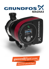 GRUNDFOS MAGNA3 32-80 180 mm DN32 PN10 TEKLİ TİP DİŞLİ BAĞLANTILI FREKANS KONVERTÖRLÜ POMPA-97924256