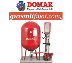 DOMAK 1208-8 4 HP 380V 150LT TANKLI+TEK POMPALI+PANO--PAKET HİDROFOR