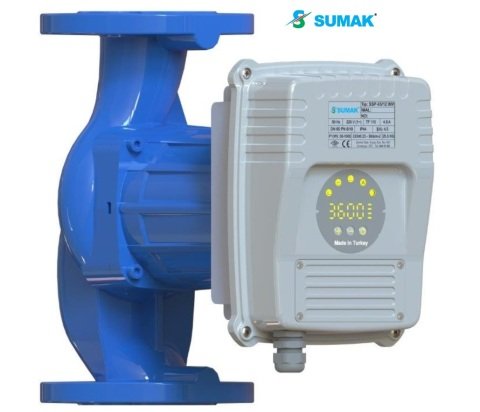Sumak  SSP 65/12 INV  DN65  220V  Flanşlı Frekans Kontrollü Sirkülasyon Pompası