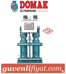 DOMAK KPDR40-3 2x7.5 HP 380V ÇİFT POMPALI PİK DÖKÜM GÖVDELİ HİDROFOR