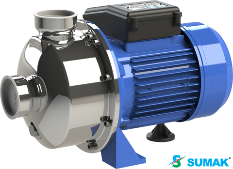SUMAK SMINOX/A-150/2T-S    1.5 HP  380V  PASLANMAZ SICAK SU SANTRİFÜJ POMPA
