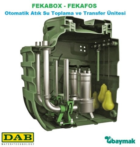 Dab FEKAFOS 550  DOUBLE  550 Lt. Çift Pompalı Atık Su Toplama ve Tahliye Sistemi (pompa ve pano hariçtir.)