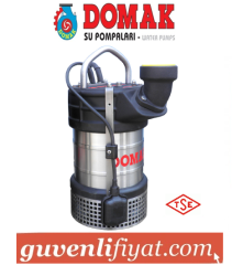 DOMAK ASG257 4.HP 380V GÖMLEKLİ PASLANMAZ ÇELİK GÖVDELİ ATIK SU DALGIÇ POMPA