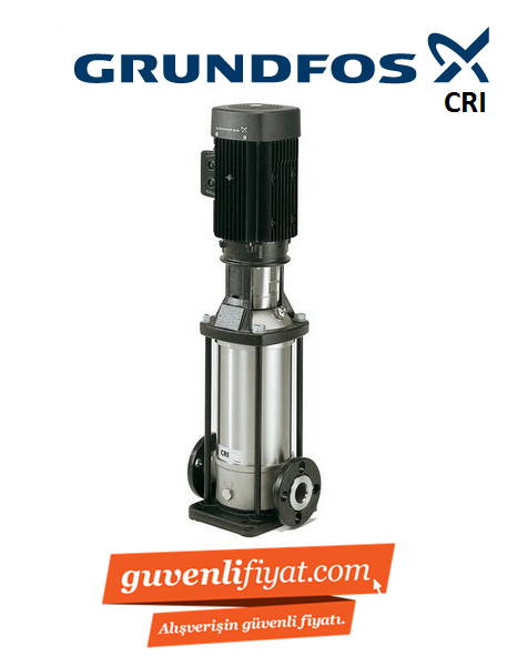 GRUNDFOS CRI 3-8 - 1 HP 220V DİKEY MİLLİ PASLANMAZ ÇELİK KADEMELİ SANTRİFÜJ POMPA - 96527957