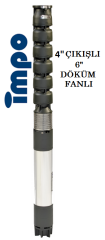 S 655/12 - 35 HP 4'' ÇIKIŞLI 6'' DÖKÜM FANLI DERİN KUYU DALGIÇ POMPA(C Tipi Motorlu)
