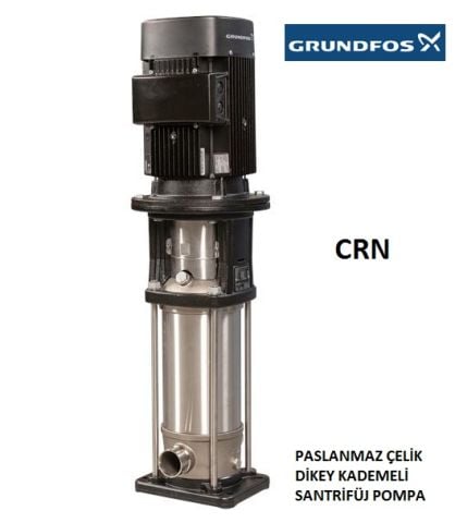 GRUNDFOS  CRN 1s-25   0.75kW 380V DİKEY KADEMELİ PASLANMAZ ÇELİK İNLİNE SANTRİFÜJ POMPA / HQQV SALMASTRA  / PJE(P) - 96516096