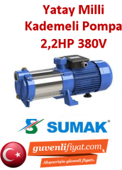 SUMAK SYMT8-300/8 3Hp 380v Yatay milli Kademeli Pompa