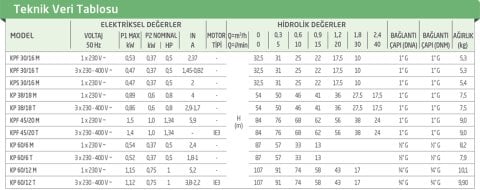 Dab  KPF 30/16 T    0.37kW  380V  Bronz Çarklı Periferik Pompa