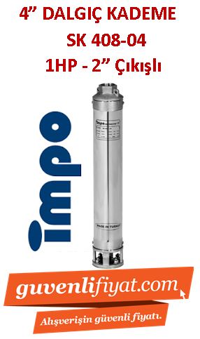 İMPO SK 408/04 1HP 2'' Çıkışlı 4'' Dalgıç Kademe (tek pompa)- Technoplast Başlıklı