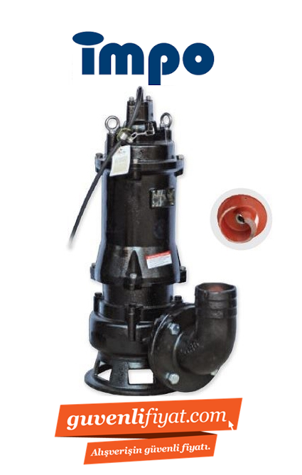 İMPO WQ 65-12-5.5QG - 7.5 HP 380V PARÇALAYICILI ÇARKLI FOSEPTİK DALGIÇ POMPA