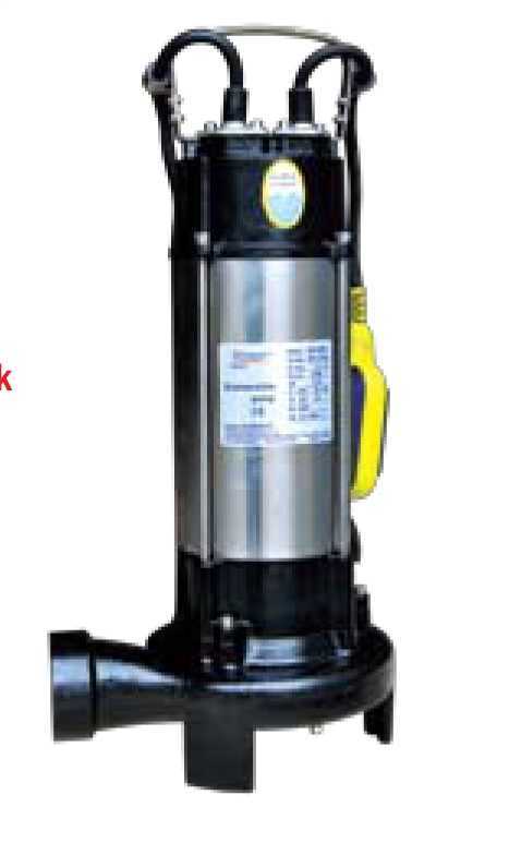 STREAM SVD1300F 1.9HP 220V PARÇALAYICI BIÇAKLI DALGIÇ TİP ATIKSU POMPASI