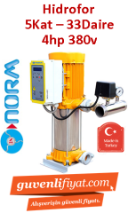 NORM NBH 1/1403T 380V 4HP 5 Kat - 33 Daire Tek Pompalı Paket Hidrofor