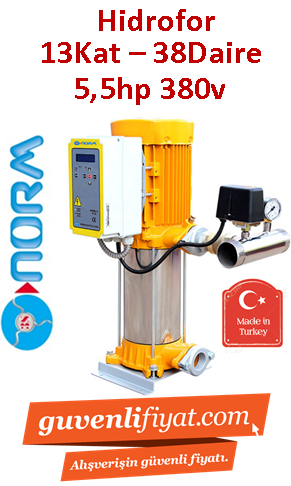 NORM NBH 1/1305T 380V 5,5HP 13 Kat - 38 Daire Tek Pompalı Paket Hidrofor