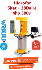 NORM NBH 1/1303T 380V 4HP 5 Kat - 28 Daire Tek Pompalı Paket Hidrofor