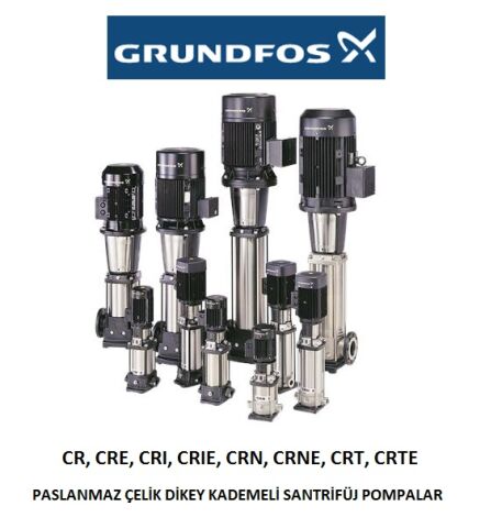 GRUNDFOS  CRN 1s-4   0.37kW 380V DİKEY KADEMELİ PASLANMAZ ÇELİK İNLİNE SANTRİFÜJ POMPA / HQQV SALMASTRA  / Flanş (FGJ) - 96515931