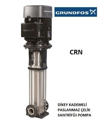 GRUNDFOS  CRN 1s-4   0.37kW 380V DİKEY KADEMELİ PASLANMAZ ÇELİK İNLİNE SANTRİFÜJ POMPA / HQQV SALMASTRA  / Flanş (FGJ) - 96515931