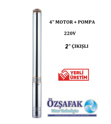ÖZ ŞAFAK  ST 12/7  -2HP-220V- 4'' DALGIÇ MOTORLU POMPA (MOTOR + POMPA)