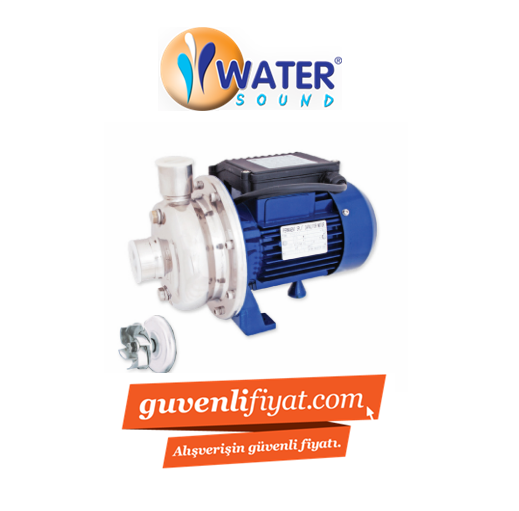 WATER SOUND BK120 (304) -1.2 HP 380V- KOMPLE PASLANMAZ ÇELİK AÇIK FANLI SANTRİFÜJ POMPA