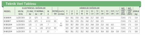 Dab  KI 30/90 T    0.75kW  380V  Komple Paslanmaz Çelik  Yatay Santrifüj Pompa