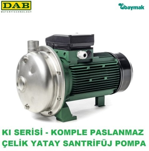 Dab  KI 30/90 T    0.75kW  380V  Komple Paslanmaz Çelik  Yatay Santrifüj Pompa