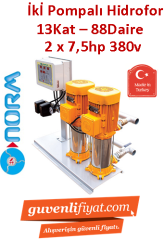 NORM NBH 2/1405T 380V 7,5HP Çift Pompalı Paket Hidrofor