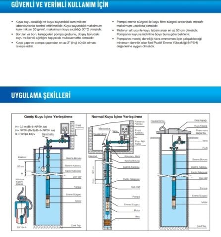 Alarko 8125/03 Kps  40Hp  8'' Paslanmaz Derin Kuyu Dalgıç Pompa (Motor+Pompa) ALK-KPS Serisi