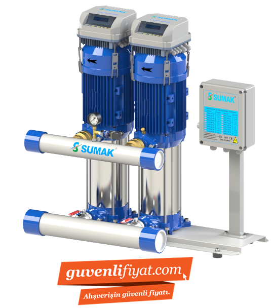 SHT 12B 300/6 FK 2x3 HP 380V ÇİFT POMPALI FREKANS KONTROLLÜ HİDROFOR