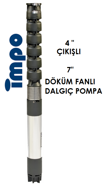 S 790/04 - 40 HP 4'' ÇIKIŞLI 7'' DÖKÜM FANLI DALGIÇ POMPA