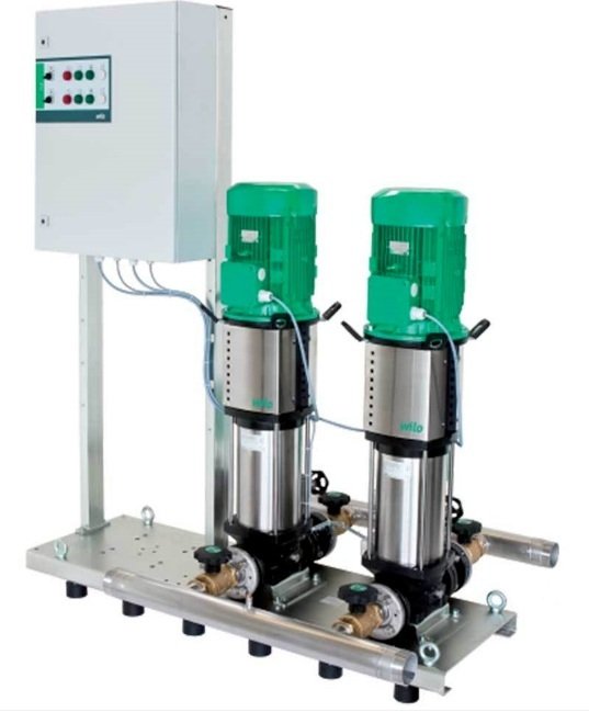 WİLO  COE2-Helix FIRST V 407-5/16/E/S/1.1 kW - 380V - 1.5 HP - İKİ POMPALI  ÇOK KADEMELİ  PASLANMAZ  FREKANS KONVERTÖRLÜ HİDROFOR