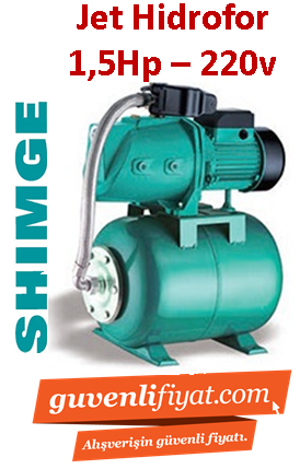 SHİMGE SGJW110 + 20Lt Tanklı 1.5hp 220V Döküm Gövdeli Jet Pompa 5Kat -10Daire