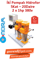 NORM NBH 2/1106T 380V 1HP ÇİFT POMPALI PAKET HİDROFOR