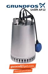 GRUNDFOS UNİLİFT AP12.50.11.A1 1,5 HP 220V KOMPLE PASLANMAZ ÇELİK DRENAJ DALGIÇ POMPA-96010981