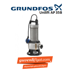 GRUNDFOS UNİLİFT AP 35B.50.06.A1.V - 0,9 HP 220V KOMPLE PASLANMAZ ÇELİK ATIK SU DALGIÇ POMPA-96468356