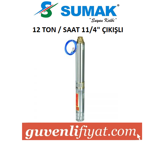 SUMAK 4SD318 1,5HP 220V 4'' Dalgıç Pompa + Motor