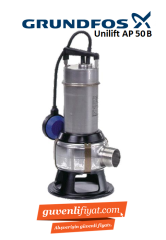GRUNDFOS UNİLİFT AP 50B.50.11.A1.V - 1.6 HP 220V KOMPLE PASLANMAZ ÇELİK ATIK SU DALGIÇ POMPA-96468352