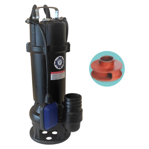 WATER SOUND 65B21.5A 2HP 1.5Kw 380V DÖKÜM GÖVDELİ YÜKSEK DEBİLİ “B” TİPİ KANALLI ve KAPALI TİP FANLI ATIK SU POMPASI