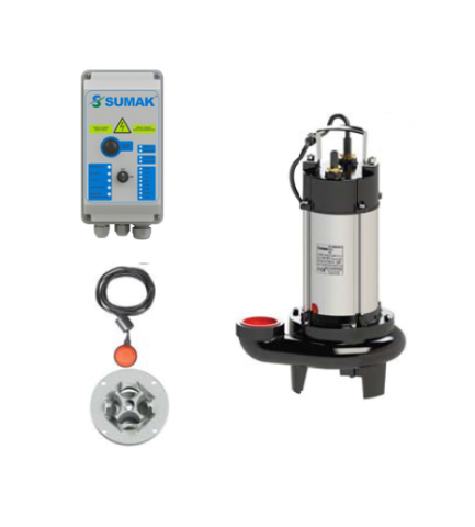 SUMAK SBRT 18/2-P - 1.8 HP 380V TRİFAZE PARÇALAYICI BIÇAKLI FOSEPTİK DALGIÇ POMPA