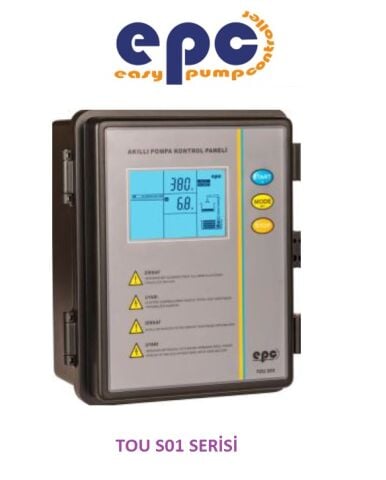 EPC TOU S01 SERİSİ - IP 65-   5,5-11 KW (7,5 HP-15 HP)TRİFAZE 380V-50 HZ  TEK POMPALI PANO - AKILLI KONTROL ÜNİTESİ (Dalgıç pompa, hidrofor ve drenaj pompalarında kullanım.)