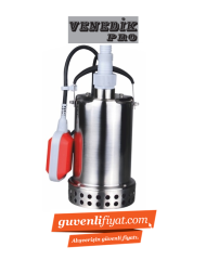 VENEDİK PRO QSB-2JH-550 - 550W 220V PASLANMAZ ÇELİK GÖVDELİ TEMİZ SU DRENAJ DALGIÇ POMPA